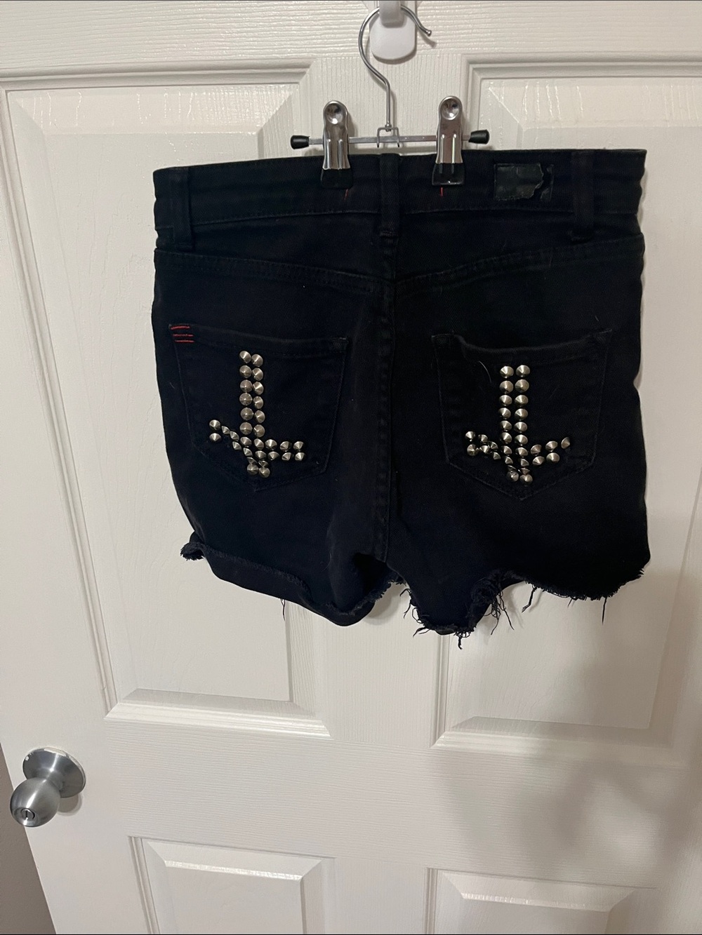 BDG Black Studded High-Rise Denim Shorts